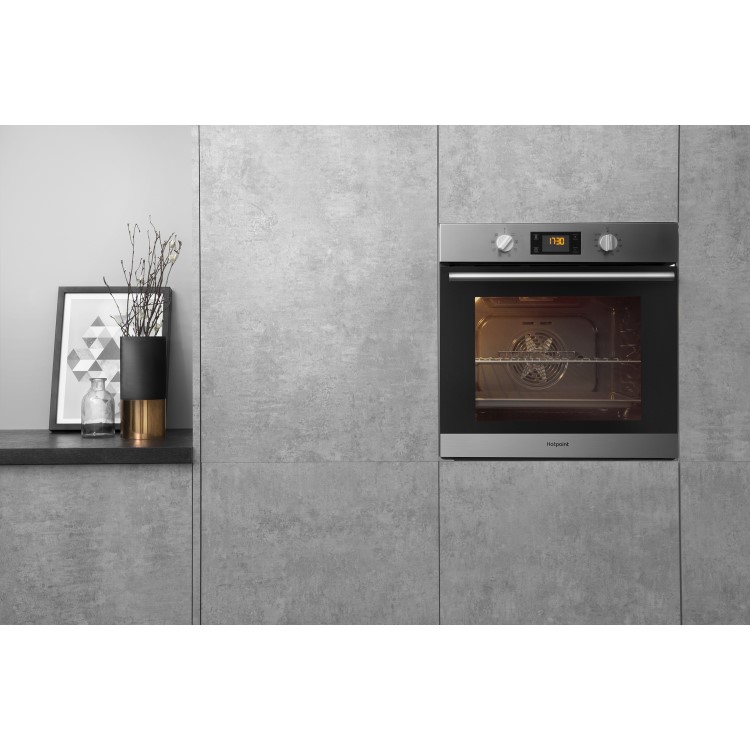 GRADE A3 - Hotpoint SA2540HIX 8 Function Electric Built-in Single Oven - Stainless Steel