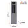 GRADE A2 - electriQ SupremeCool 16000 BTU Quiet Smart Portable Air Conditioner with Heat Pump