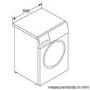 Refurbished Bosch WAU28TS1GB Serie 6 Freestanding 9KG 1400 Spin Washing Machine Silver