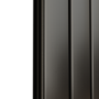 GRADE A2 - Eco Eleganza Midnight Black Vertical Flat Aluminium Middle Connection Radiator 1600x375mm Single Panel 2546 BTU