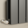 Refurbished Eco Eleganza Anthracite Horizontal Flat Designer Aluminium Radiator 600x975mm Double Panel 3973 BTU