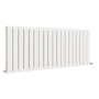 Refurbished - Eco Eleganza White Horizontal Flat Designer Aluminium Radiator 600x1425mm Double Panel 5807 BTU