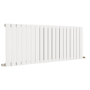 GRADE A2 - Eco Eleganza White Horizontal Flat Designer Aluminium Radiator 600x1425mm Single Panel 4373 BTU