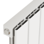 GRADE A2 - Eco Eleganza White Horizontal Flat Designer Aluminium Radiator 600x1425mm Single Panel 4373 BTU