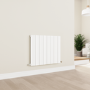 GRADE A2 - Eco Vivante White Horizontal Wave Designer Aluminium Radiator 600x755mm Single Panel 2444 BTU