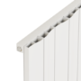 GRADE A2 - Eco Vivante White Horizontal Wave Designer Aluminium Radiator 600x755mm Single Panel 2444 BTU