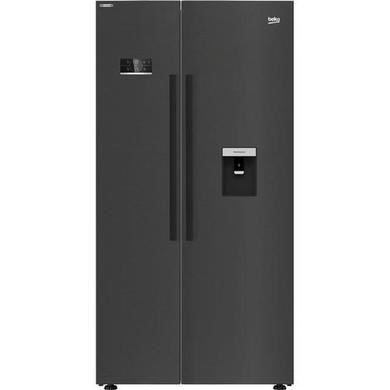 Refurbished Beko ASD2341VB Freestanding 558 Litre 50/50 Frost Free American Fridge Freezer Black