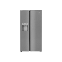 Refurbished Beko ASFP342PS Freestanding 525 Litre 70/30 Frost Free Fridge Freezer Stainless Steel