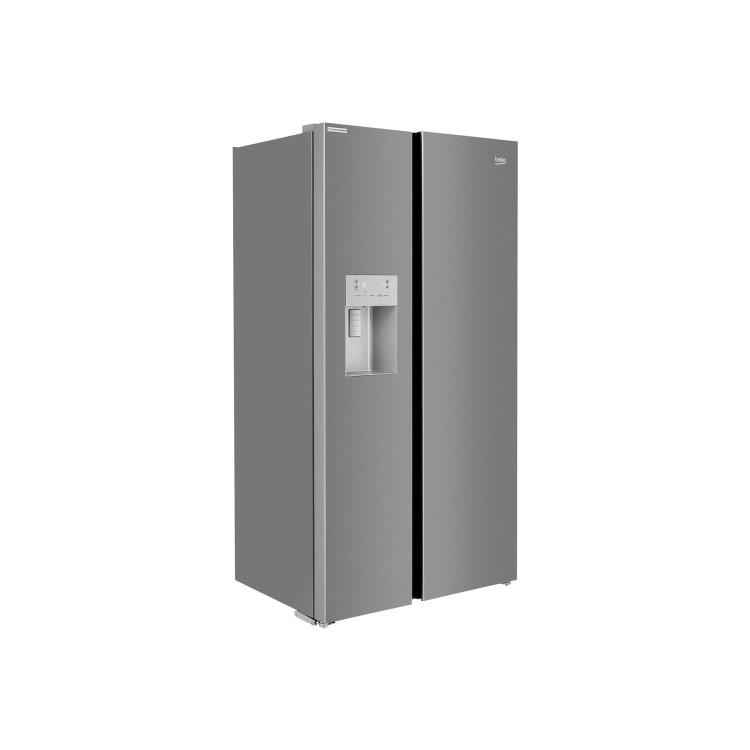 Refurbished Beko ASFP342PS Freestanding 525 Litre 70/30 Frost Free Fridge Freezer Stainless Steel