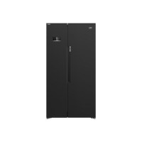 Refurbished Beko ASL1342B Freestanding 580 Litre 70/30 Frost Free American Fridge Freezer Black