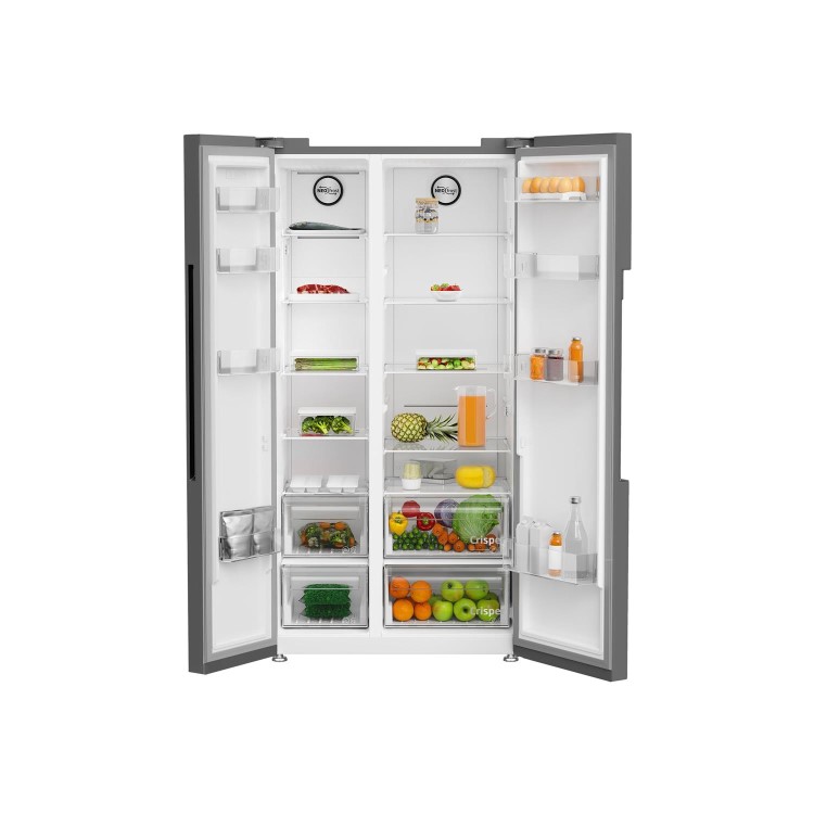 Refurbished Beko ASL1342S Freestanding 580 Litre Frost Free American Fridge Freezer