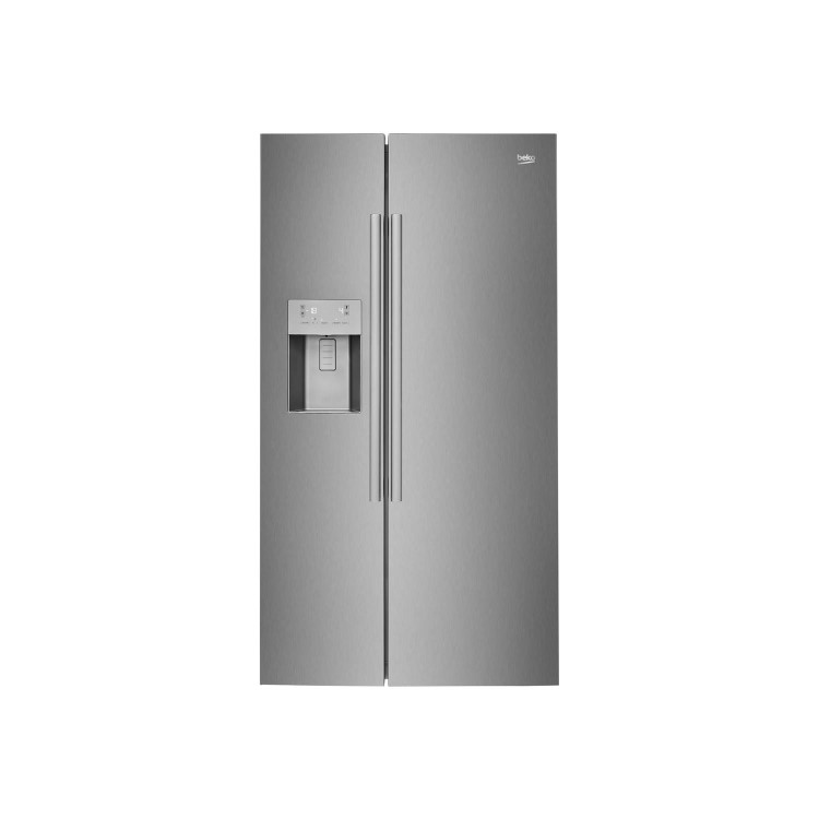Refurbished Beko ASPM341LPX Freestanding 523 Litre Frost Free Fridge Freezer Stainless Steel