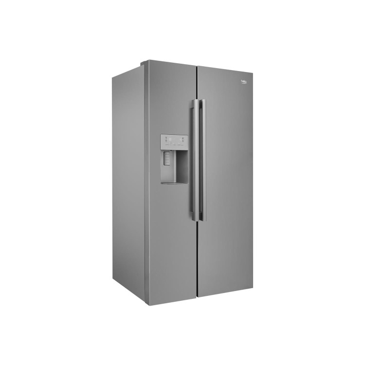 Refurbished Beko ASPM341LPX Freestanding 523 Litre Frost Free Fridge Freezer Stainless Steel