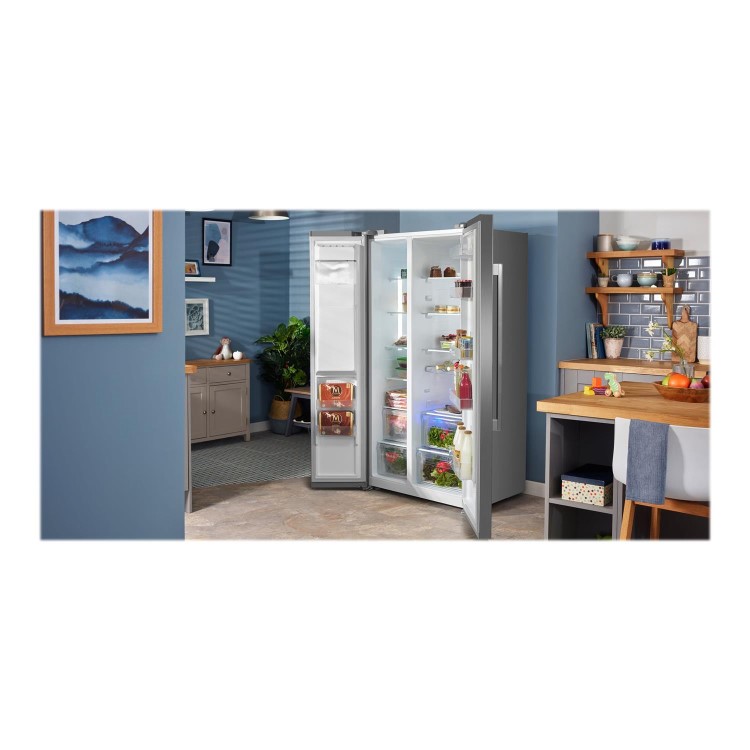 Refurbished Beko ASPM341LPX Freestanding 523 Litre Frost Free Fridge Freezer Stainless Steel