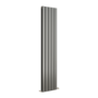 GRADE A2 - Eco Eleganza Anthracite Vertical Flat Designer Aluminium Radiator 1800x375mm Double Panel 3660 BTU