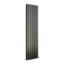 Refurbished Eco Eleganza Midnight Black Vertical Flat Designer Aluminium Radiator 1800x450mm Double Panel 4392 BTU