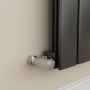Refurbished - Eco Eleganza Anthracite Vertical Flat Designer Aluminium Radiator 1800x600mm Single Panel 4517 BTU