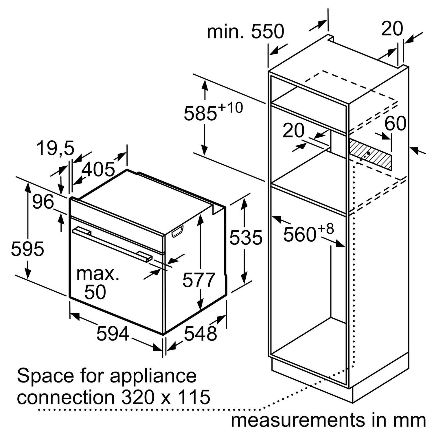 Neff N30 Slide & Hide Self Cleaning Electric Fan Single Oven