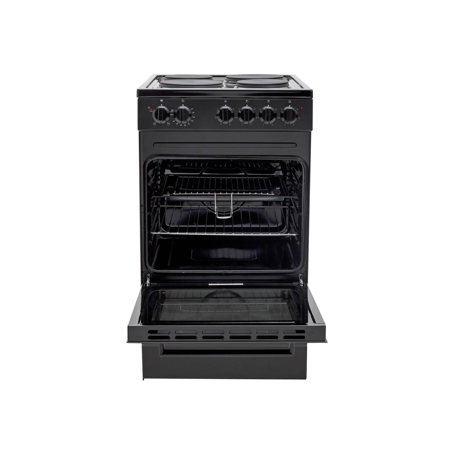 Refurbished Bush BESAW50B 50cm Single Electric Cooker Black A2 BESAW50B Appliances Direct