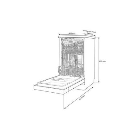 Refurbished Bush BFSLNB9W Freestanding 10 Place Slimline Dishwasher White