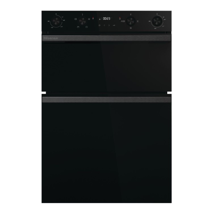 Refurbished Hisense Hi6 BID914221CDBG 60cm Double Built In Electric Oven Black