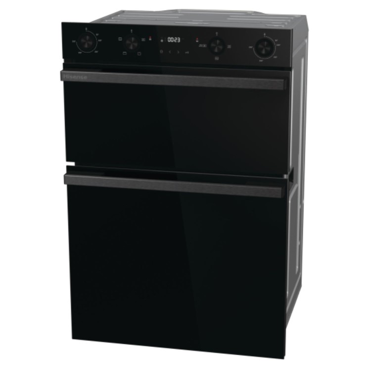 Refurbished Hisense Hi6 BID914221CDBG 60cm Double Built In Electric Oven Black
