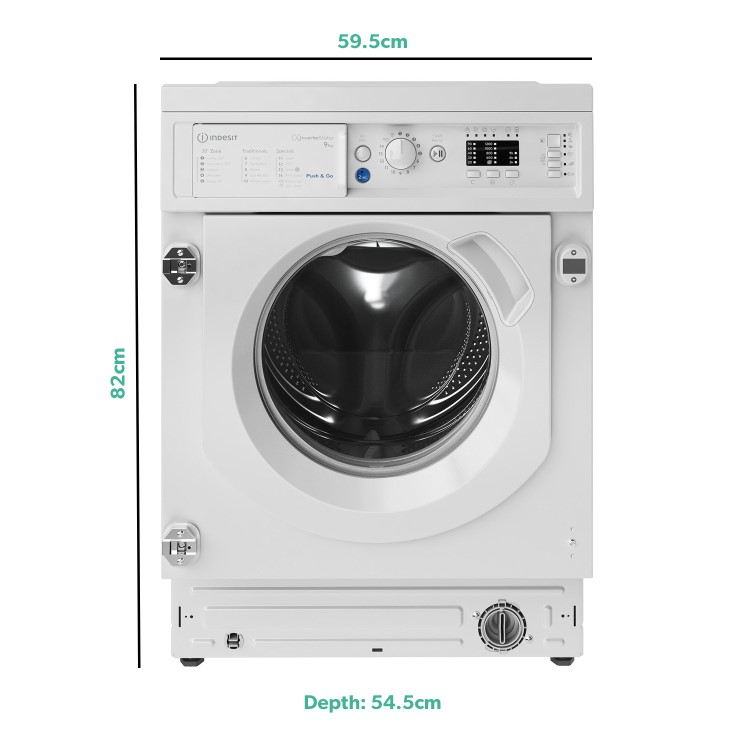 Indesit 9kg 1400rpm Integrated Washing Machine - White