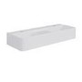 ALMOST PERFECT - White Square Countertop Double Basin 800mm - Bowen