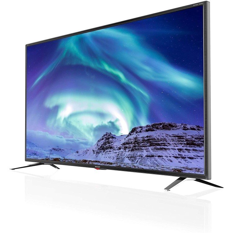 Refurbished Sharp 50'' 4K Ultra HD with HDR LED Freeview HD Smart TV without Stand