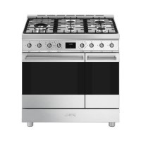 Refurbished Smeg 90cm Dual Fuel Range Cooker - Stainless Steel