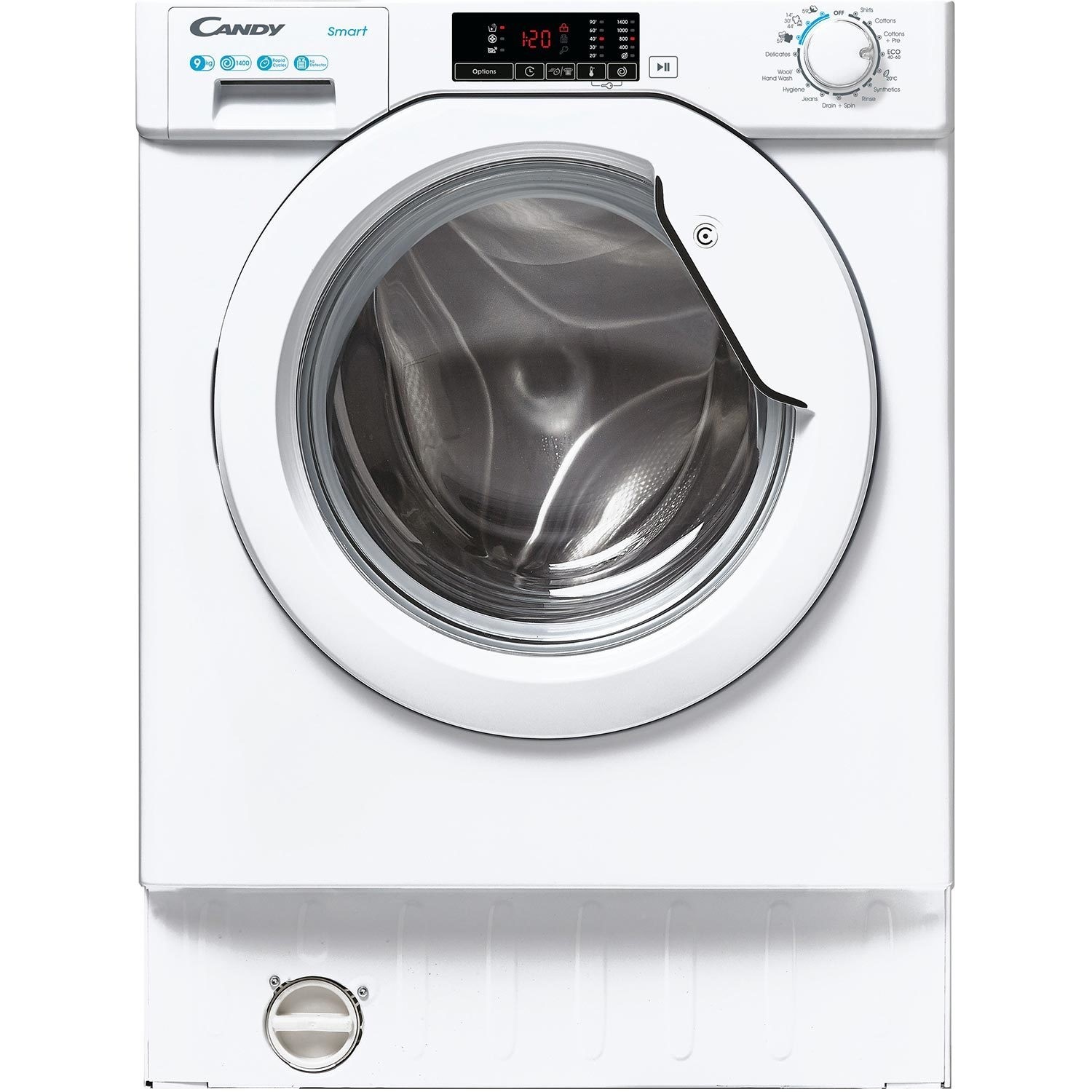 Candy CBW49D1W4-80 Smart 9kg 1400rpm Integrated Washing Machine - White