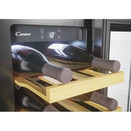 Refurbished Candy CCVB30UK/1 Freestanding 19 Bottle Single Zone Wine Cooler Black