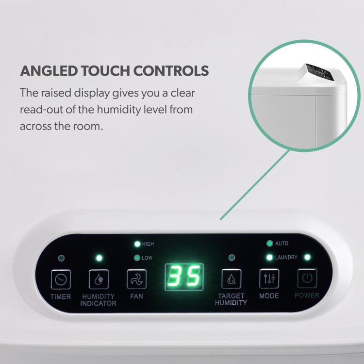 GRADE A2 - electriQ 10 litre Laundry Dehumidifier with Air Purifier - Best Seller