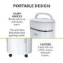 GRADE A2 - electriQ 20 Litre Dehumidifier with Humidistat and Carbon Filter