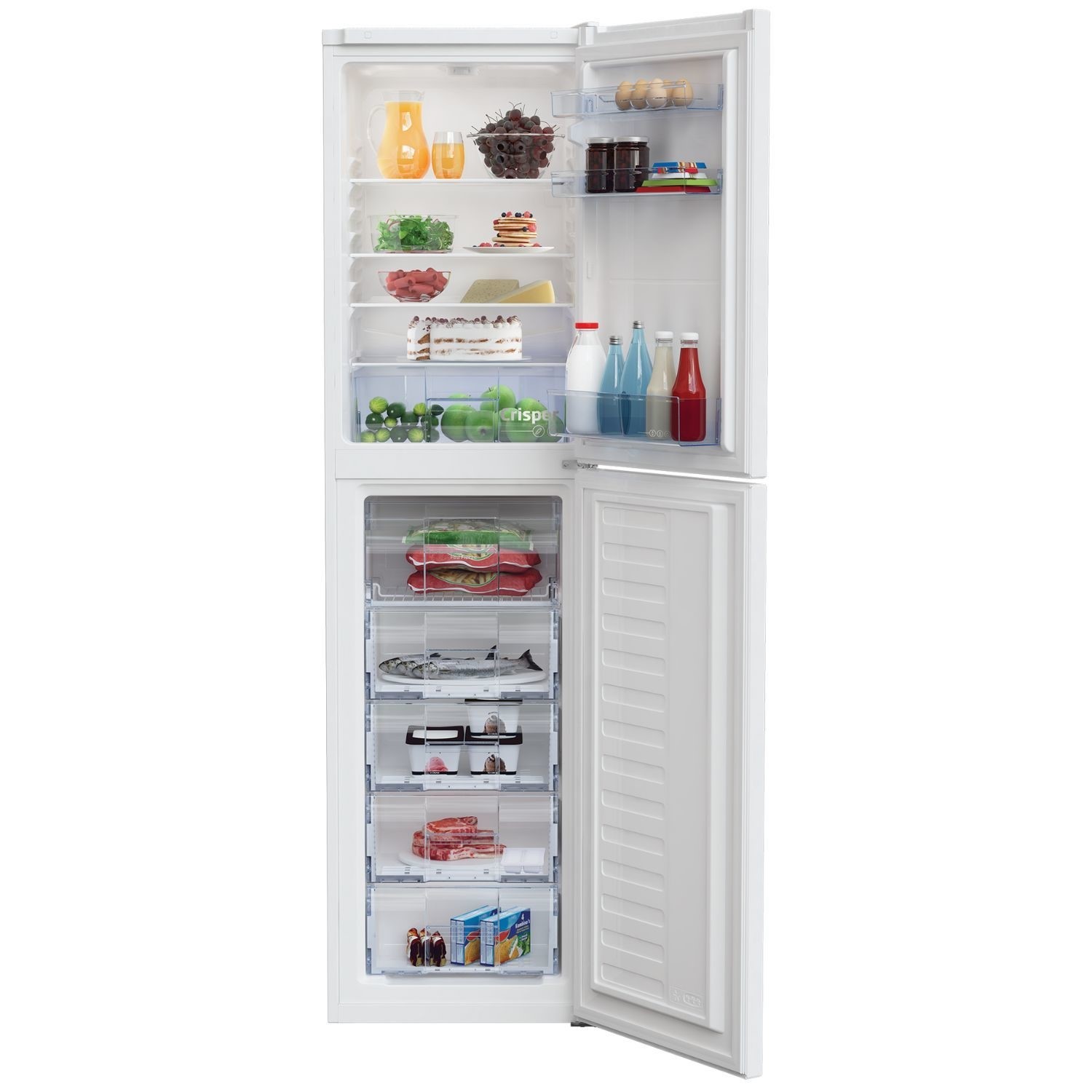 Beko 286 Litre 60 40 Freestanding Fridge Freezer White CFG4501W beko-286-litre-60-40-freestanding-fridge-freezer-white-cfg4501w