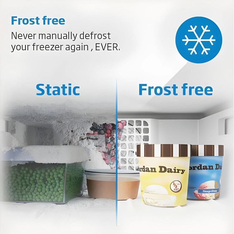 Refurbished Beko CFG4582DS Freestanding 268 Litre 50/50 Frost Free Fridge Freezer with Water Dispenser Silver