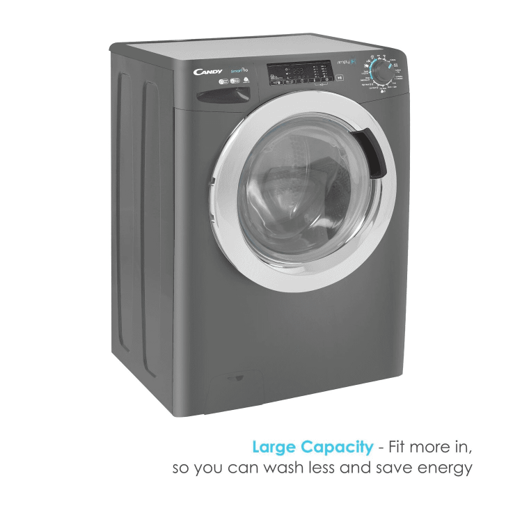 Candy 8kg Wash 5kg Dry 1200rpm Smart Pro Freestanding Washer Dryer - Graphite