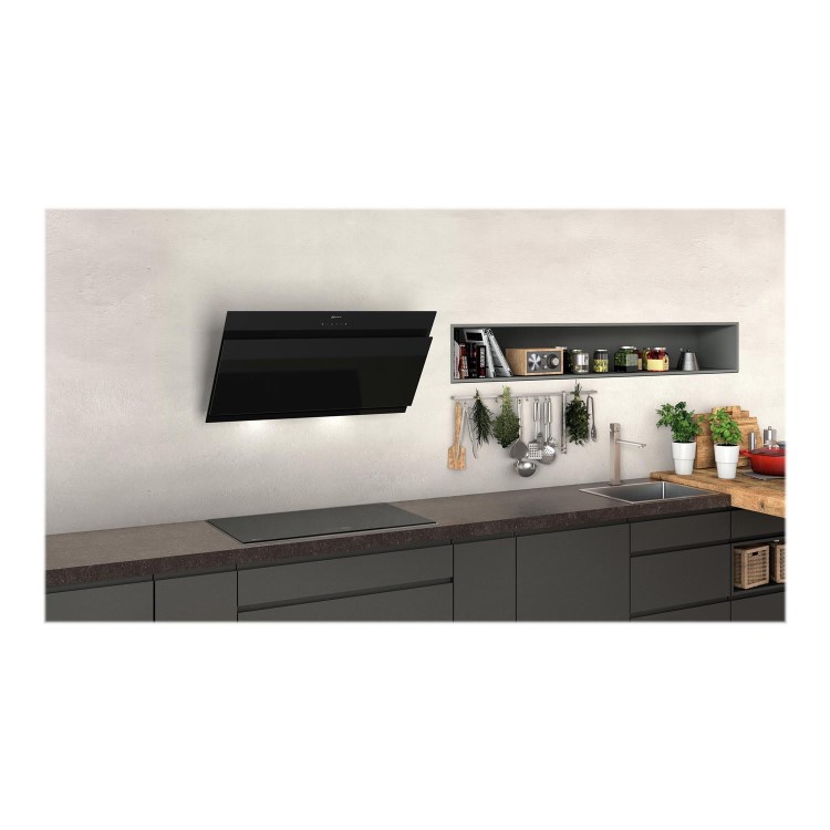 Refurbished Neff N50 D95IHM1S0B 90cm Angled Chimney Cooker Hood Black