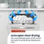Refurbished 14 Place Settings, A-rated, Auto, Intensive, Delicate, Refresh, Eco, Turbo, Download Cycle, Express, Rinse, Machine Clean