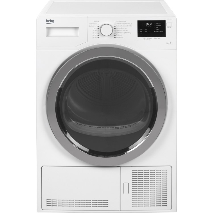 Refurbished Beko DCB93166W Freestanding Condenser 9KG Tumble Dryer White