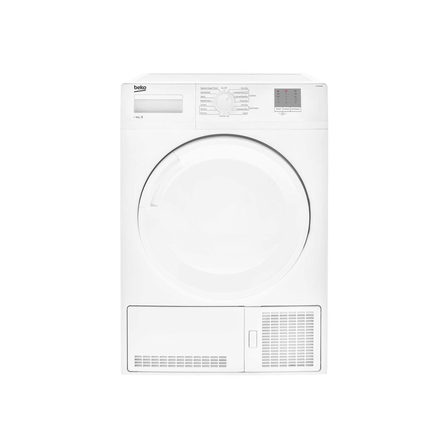 Refurbished Beko DTGC8000W Freestanding Condenser 8KG Tumble Dryer