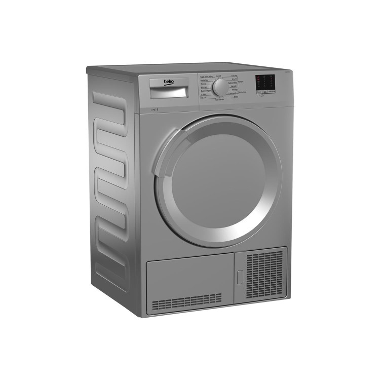 Refurbished Beko DTLCE70051S Freestanding Condenser 7KG Tumble Dryer Silver