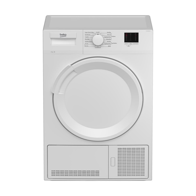 Refurbished Beko DTLCE80041W Freestanding Condenser 8KG Tumble Dryer White
