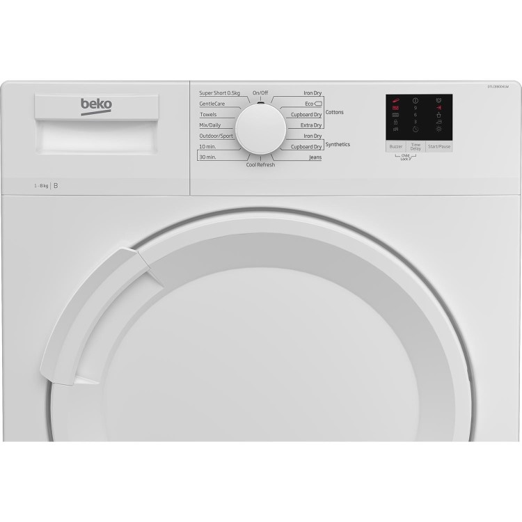 Refurbished Beko DTLCE80041W Freestanding Condenser 8KG Tumble Dryer White