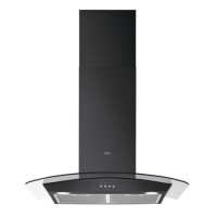 Refurbished AEG 3000 Series DTX3840B 80cm Curved Glass Chimney Cooker Hood Black