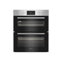 Refurbished Indesit Electric Built In Double Oven - Stainless Steel