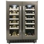 Refurbished Danby DWC120KD1BSS Freestanding 40 Bottle French Door Dual Zone Wine Cooler