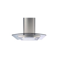Refurbished CDA ECP62SS 60cm Curved Glass Chimney Cooker Hood Stainless Steel