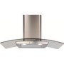 Refurbished CDA ECP82SS 80cm Curved Glass Chimney Cooker Hood Stainless Steel