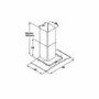 Refurbished CDA ECP82SS 80cm Curved Glass Chimney Cooker Hood Stainless Steel